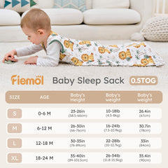 FIEMOL sleep sack roomy interior supports kicking and movement.