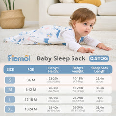 FIEMOL sleep sack with roomy leg area enabling kicks and movement.