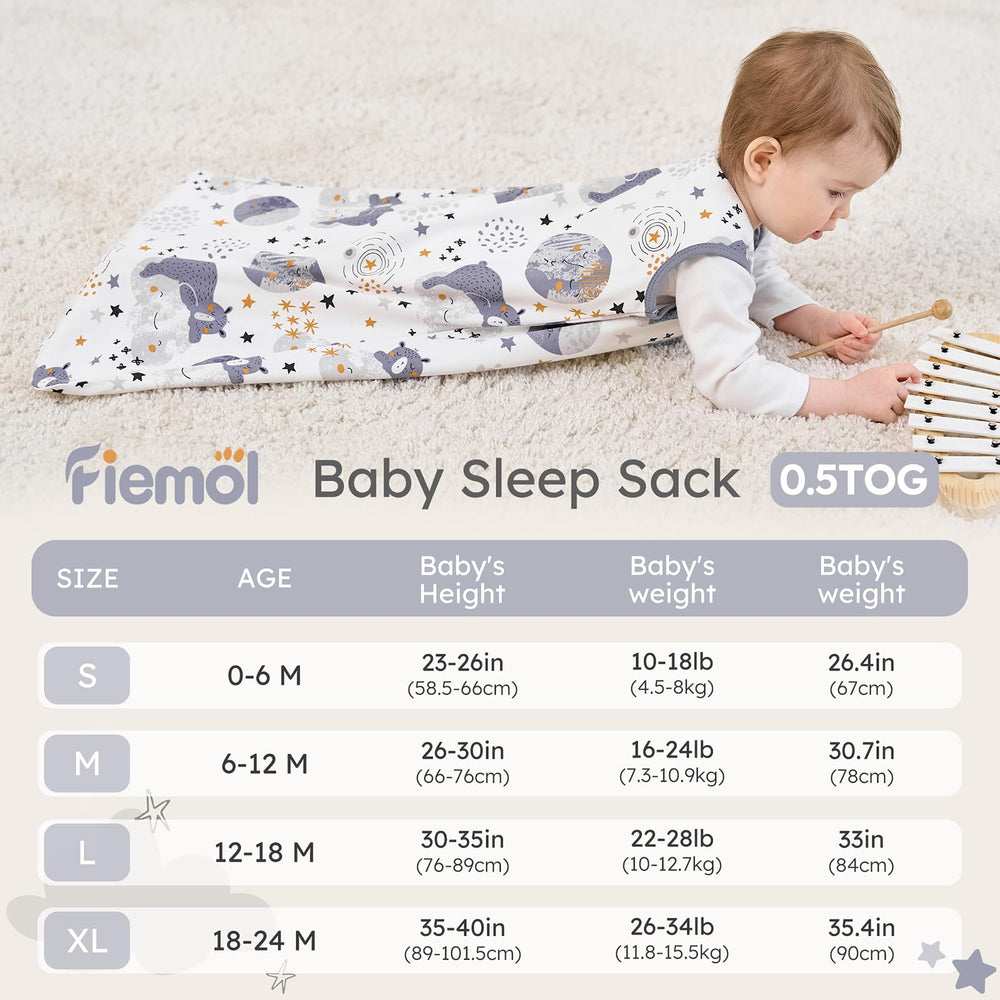 FIEMOL sleep sack with soft edges for gentle, comfortable wear.