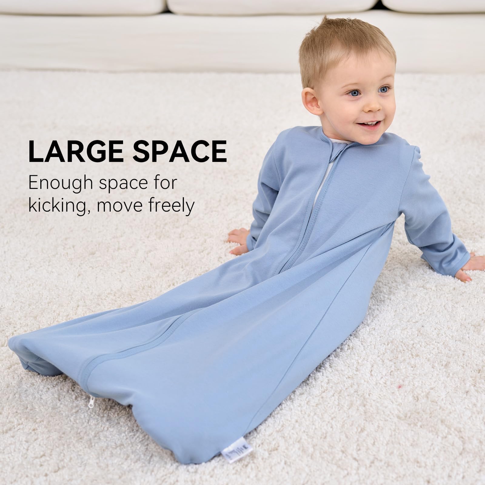 FIEMOL baby sleep sack wash care instructions visual demonstrates gentle care.