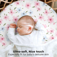 FIEMOL bassinet sheets fabric close-up highlights ultra-soft microfiber for gentle touch