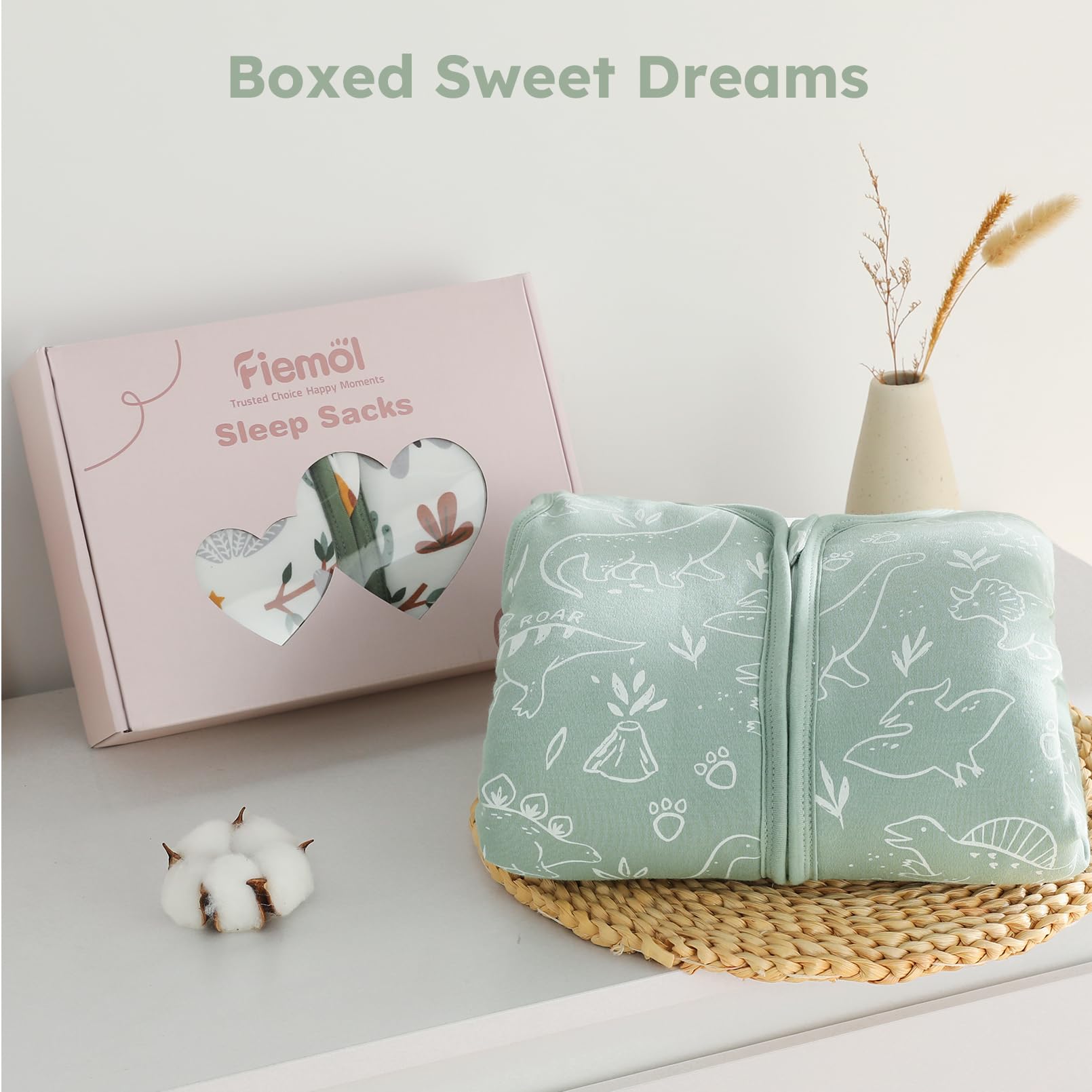 FIEMOL dinosaur design fabric promotes cozy, durable sleepwear