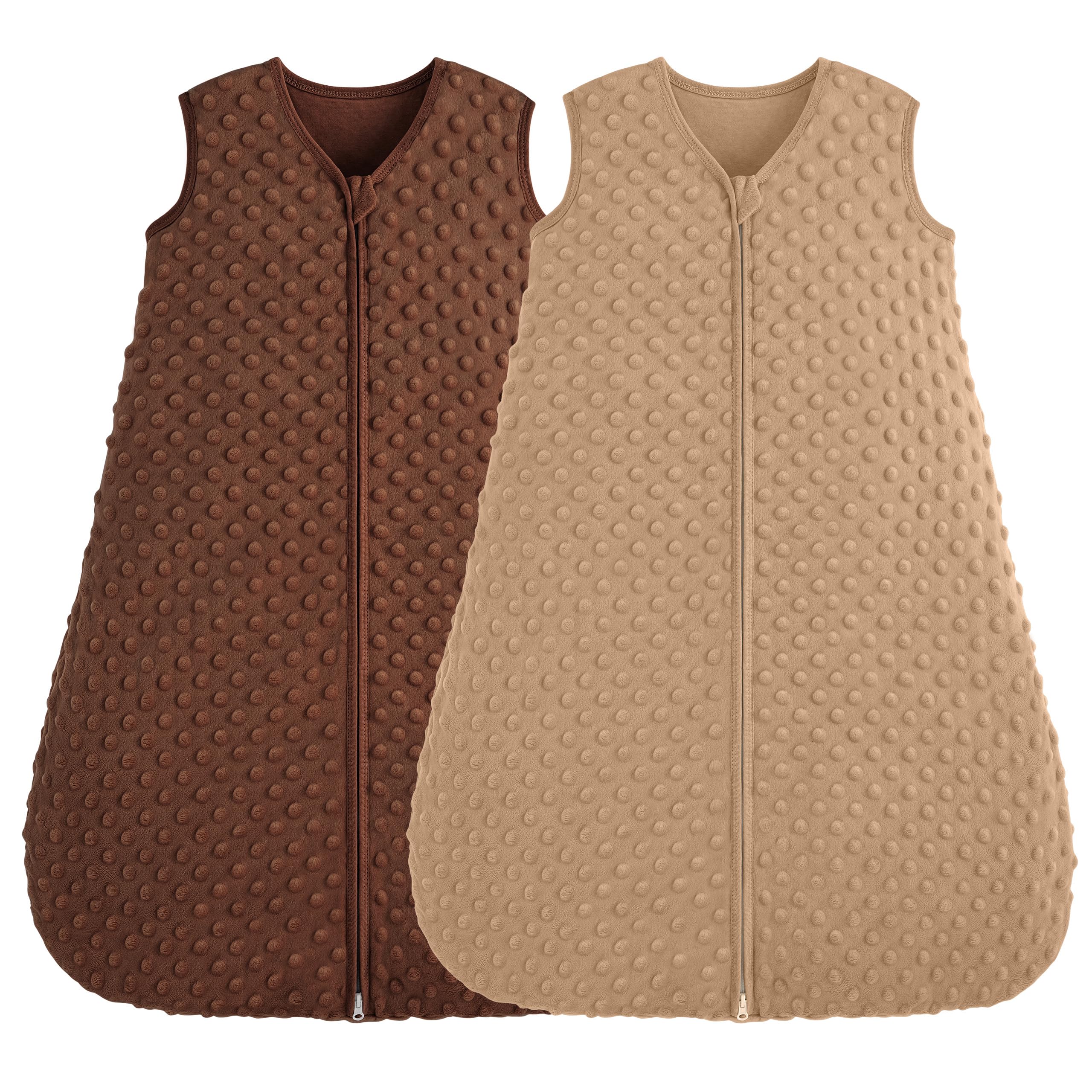 FIEMOL fleece sleep sack close-up plush dots soothing baby