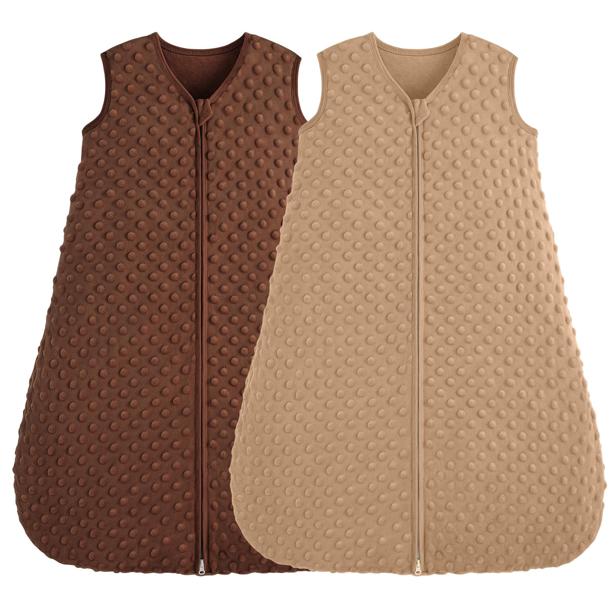 FIEMOL fleece sleep sack close-up plush dots soothing baby