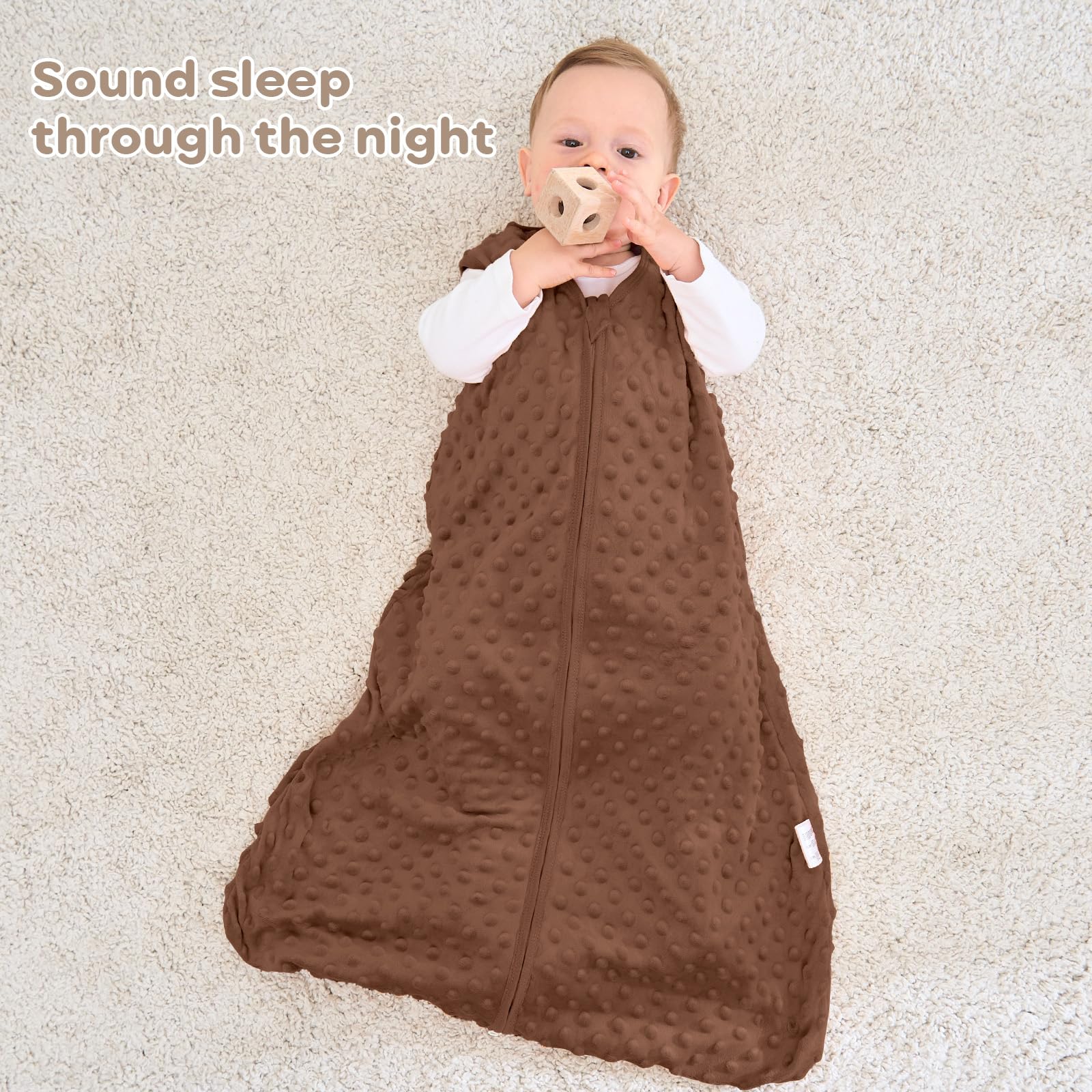 FIEMOL fleece sleep sack easy-care fabric stays soft after washes