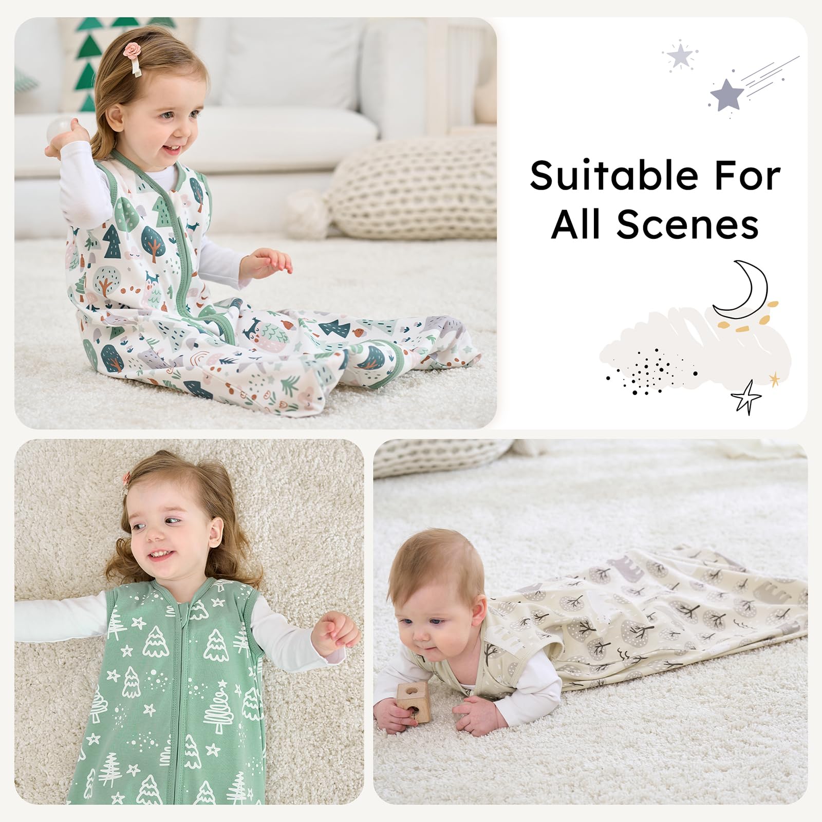 FIEMOL machine-washable sleep sack with low shrinkage