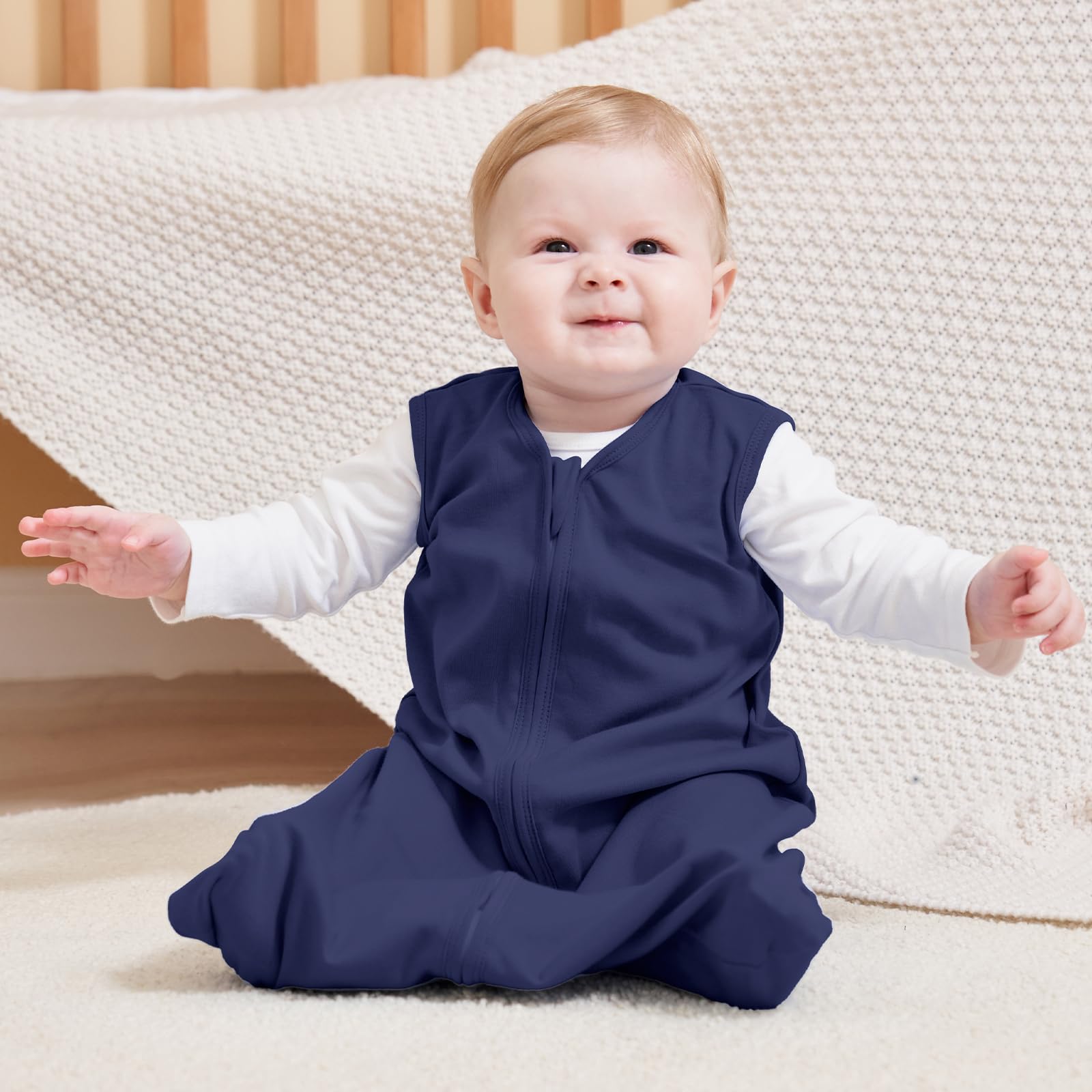 FIEMOL machine-washable sleep sack stays color-rich after washes.