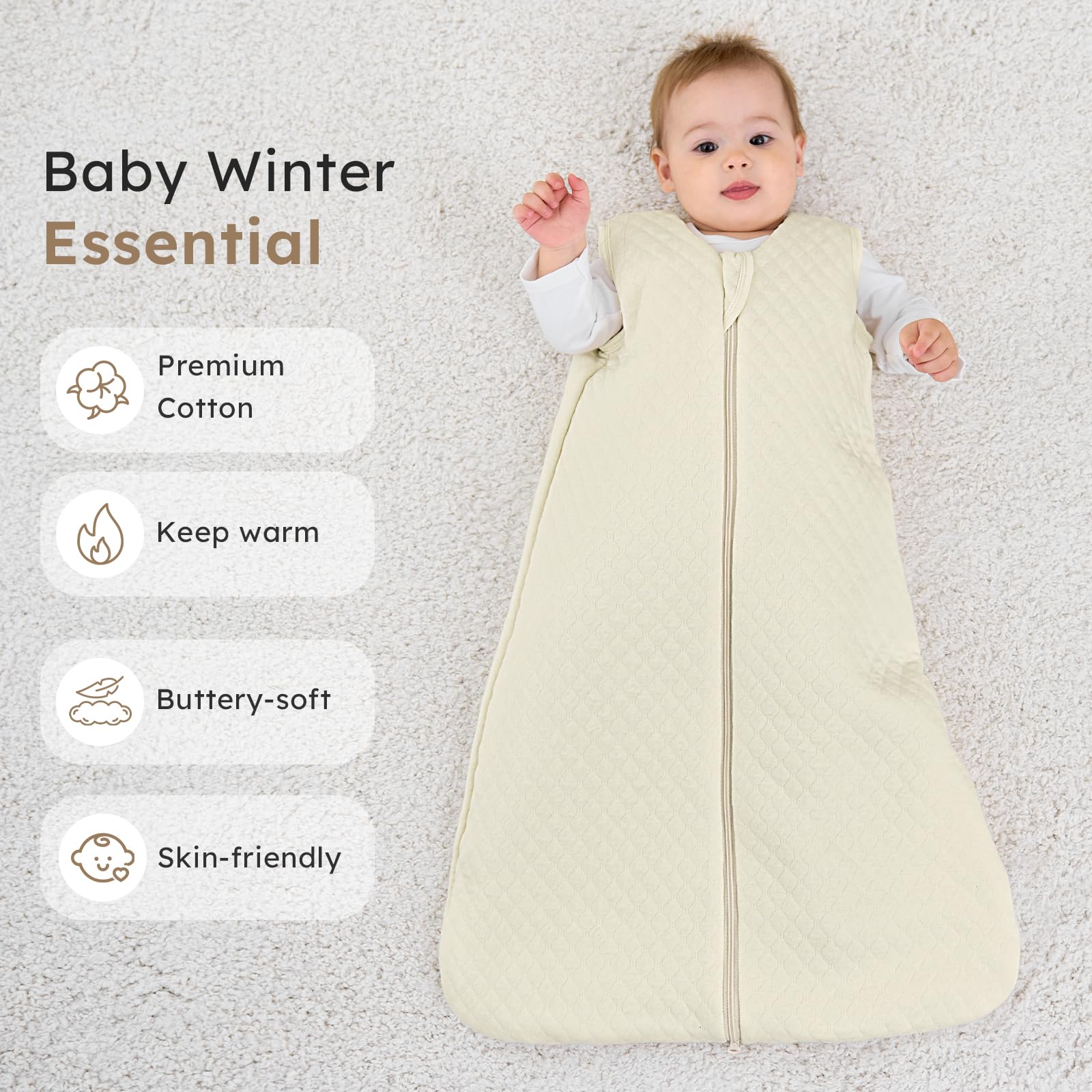 FIEMOL quilted stitching detail shows durable design for lasting warmth.