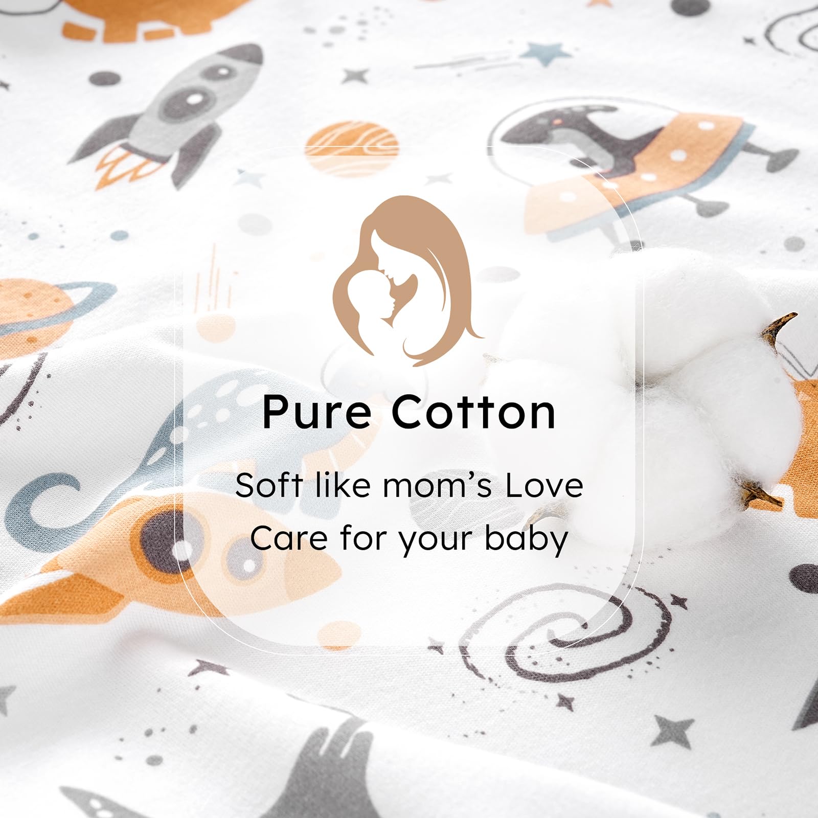 FIEMOL sleep sack features softened neck and arm edges for gentle comfort.