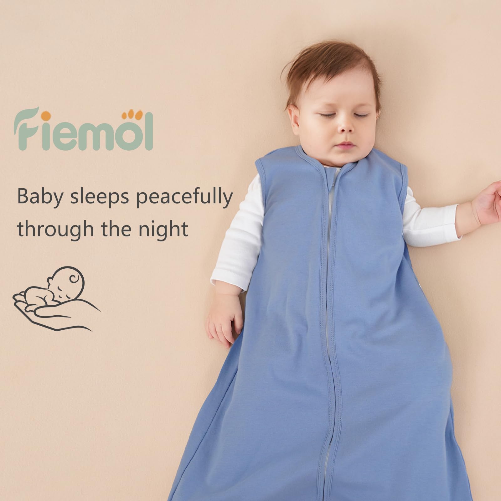 FIEMOL three-pack sleep sacks offer convenient changes and outfit rotation.