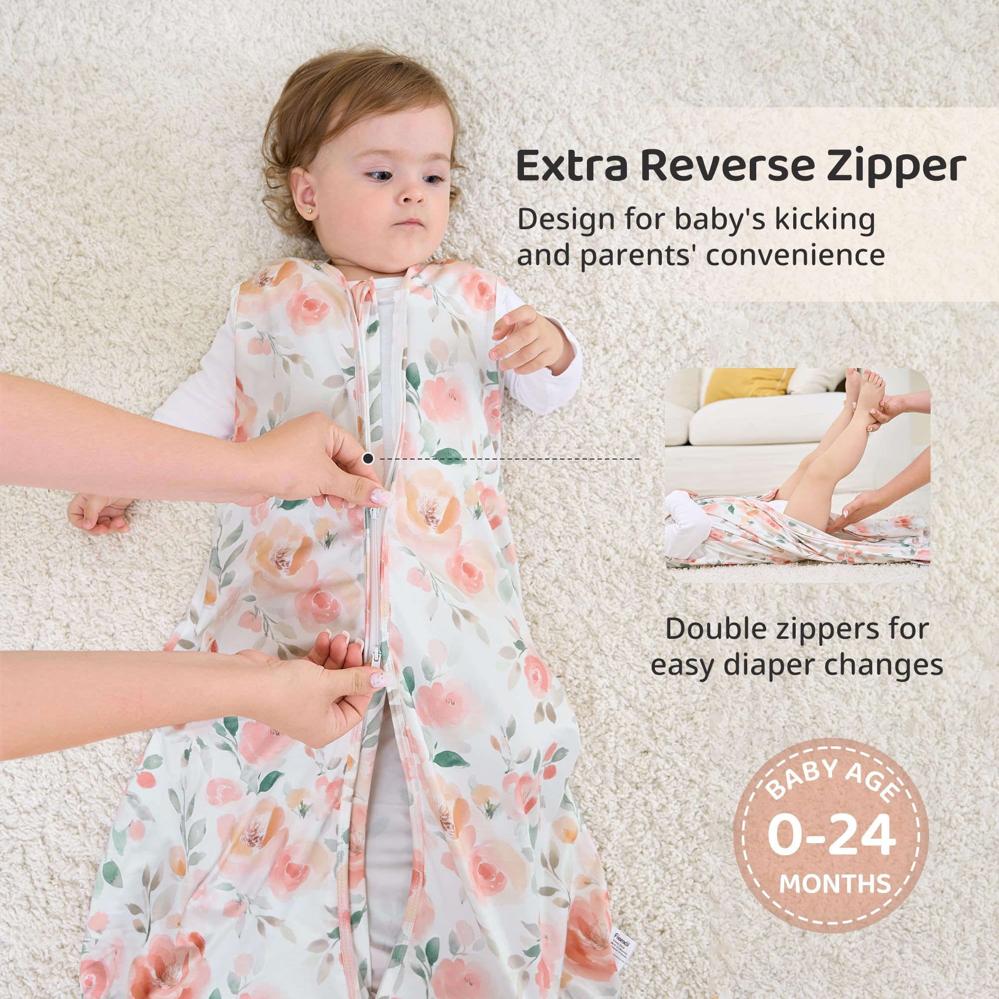 FIEMOL two-pack sleep sacks provide practical wardrobe options for busy parents.