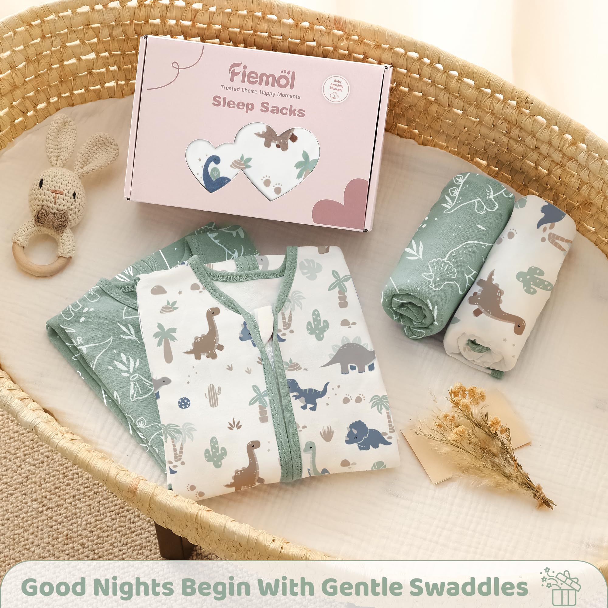 FIEMOL night diaper changes with bottom zipper reduce waking moments