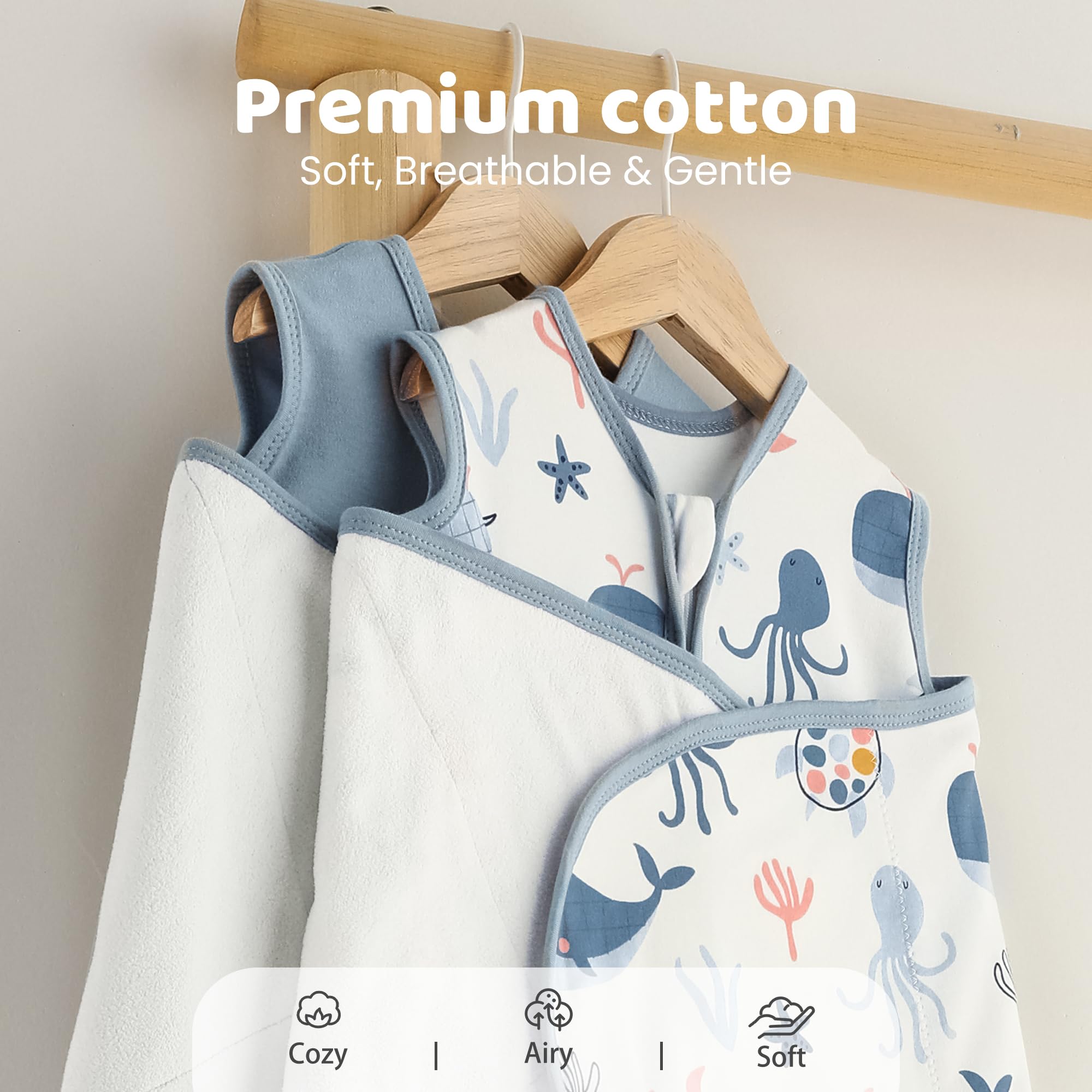 FIEMOL swaddle creates womb-like, soothing sleep environment.