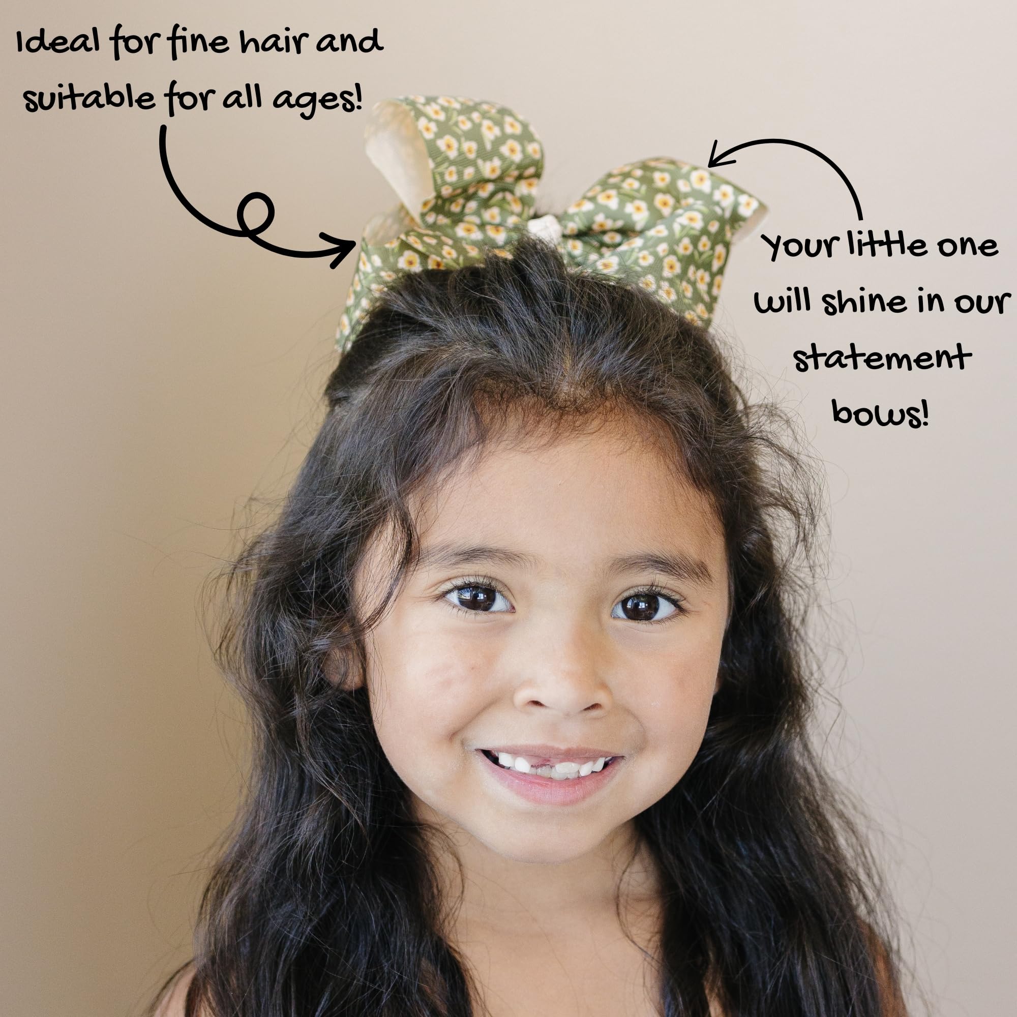 Fifi & Ry no-slip clip securing bows without pulling hair