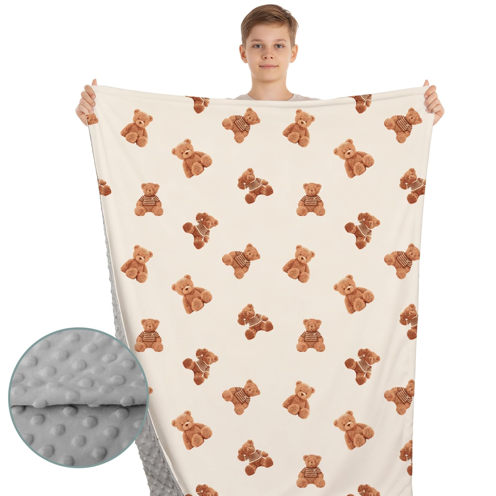 FIGEPO 30x40-inches-baby-blanket provides a roomy size for naps