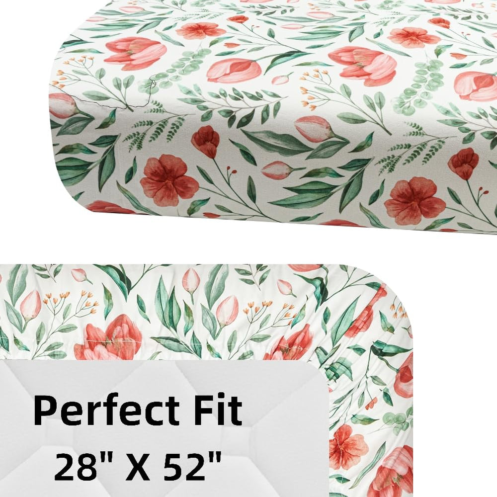 FIGEPO crib sheets in bright nursery room coordinated look