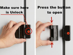 FIGEPO double-buttons close-up highlights easy access with key.
