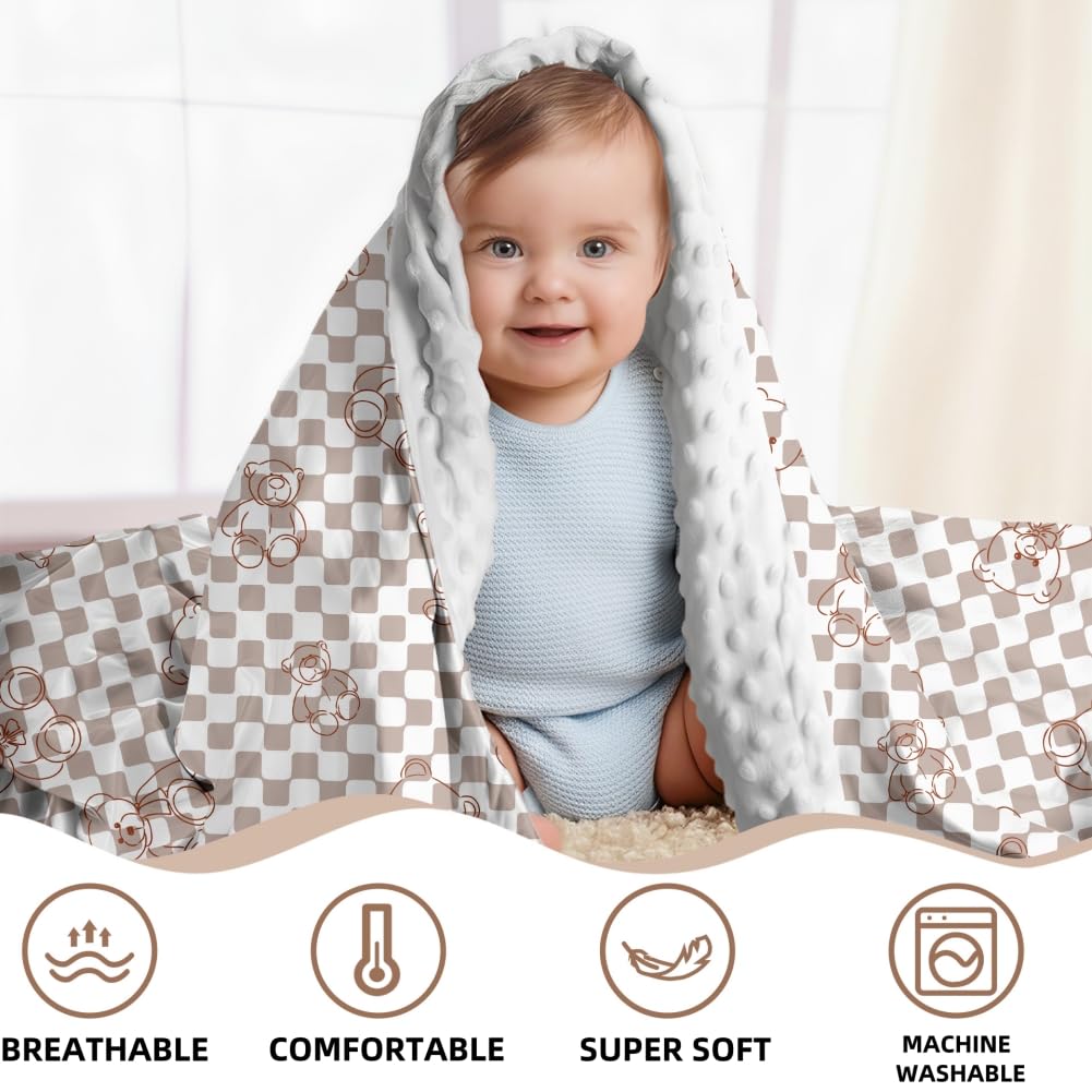 FIGEPO double-layer baby blanket closeup of plush softness and warmth