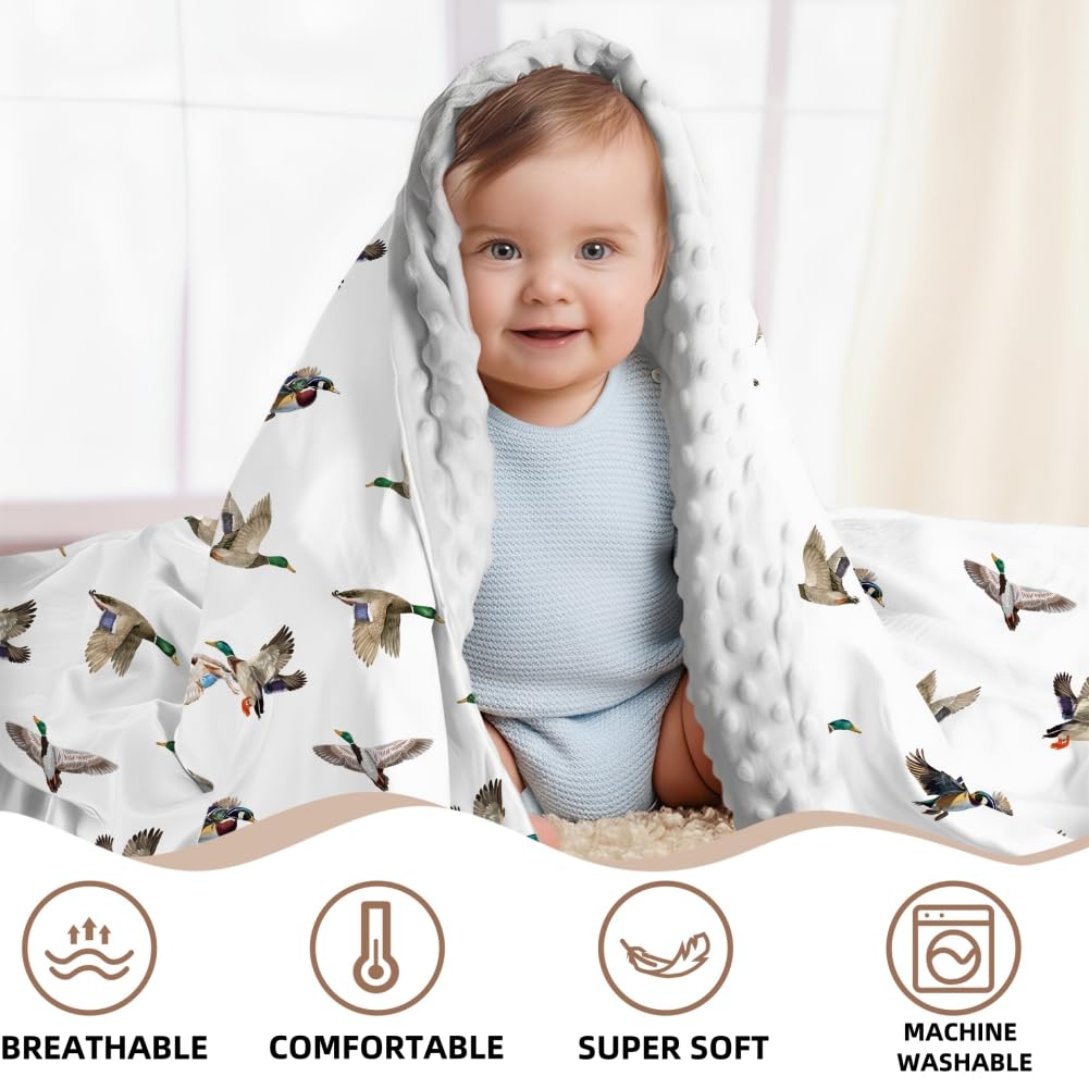 FIGEPO ducks printed baby blanket demonstrates gentle nursery comfort and style