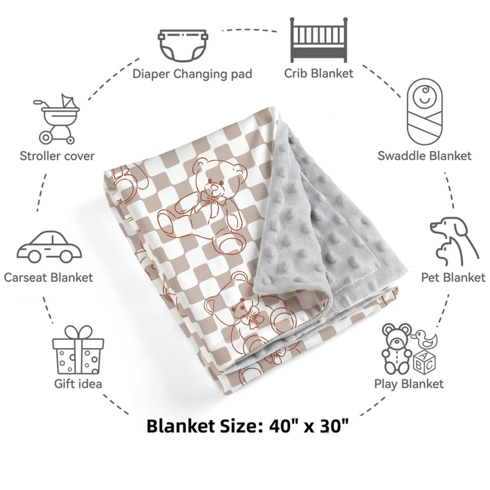 FIGEPO bear blanket used as stroller cover illustrating portability and practicality