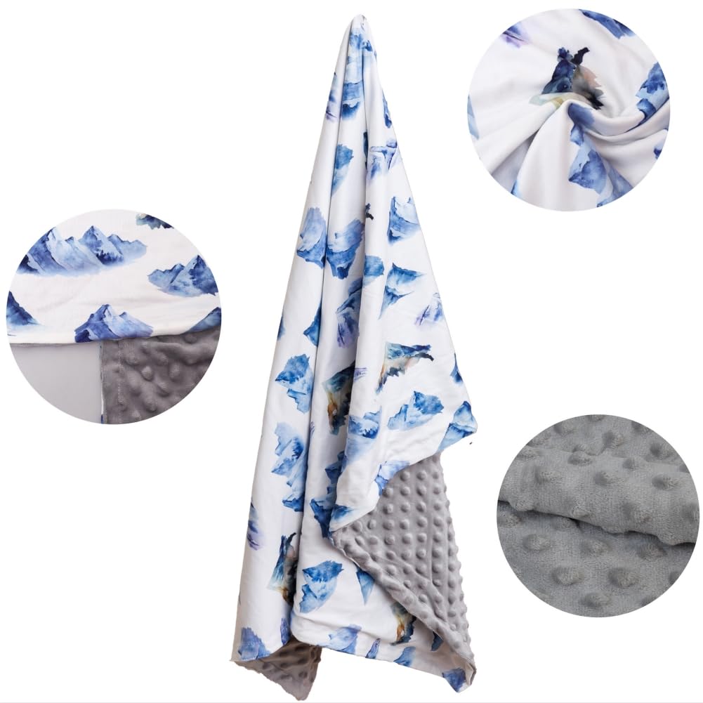 FIGEPO newborn boy blanket soft Minky fabric for skin-friendly snuggles