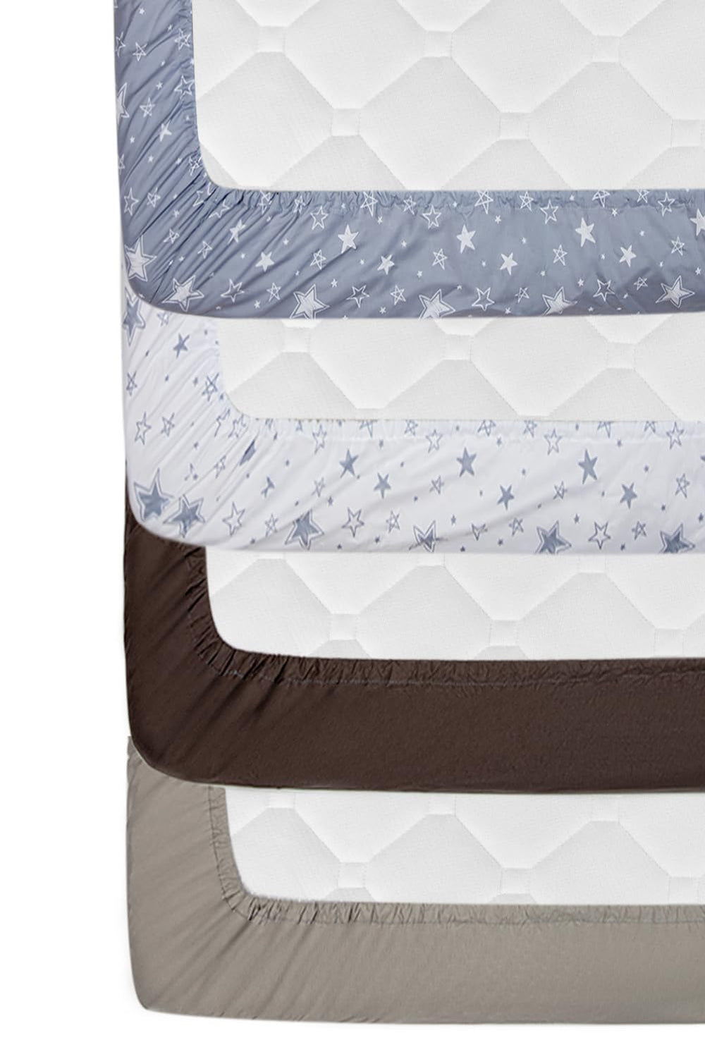 FIGEPO packaged four-pack crib sheets for easy replacement