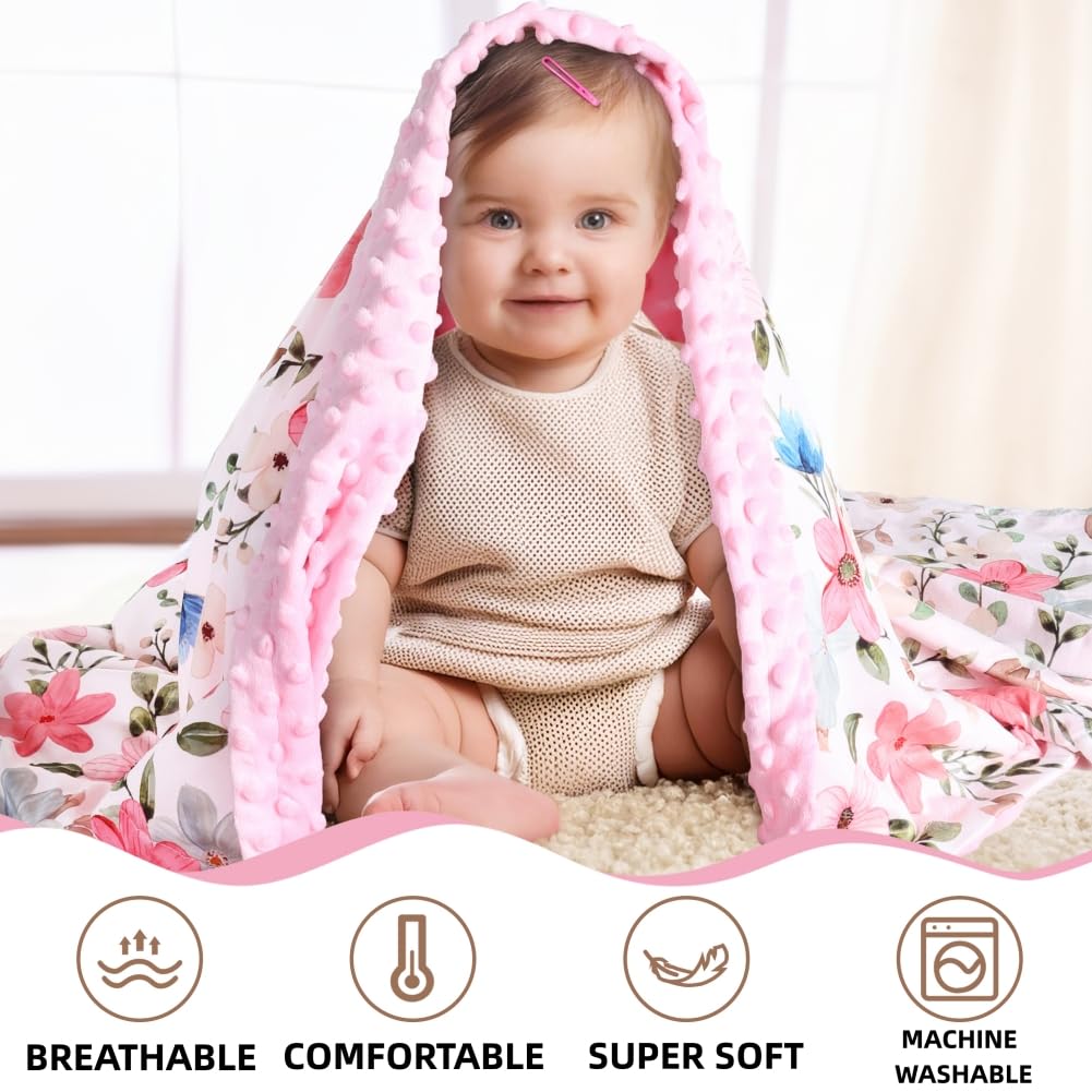 FIGEPO plush Minky fabric close-up emphasizes gentle, skin-friendly feel.