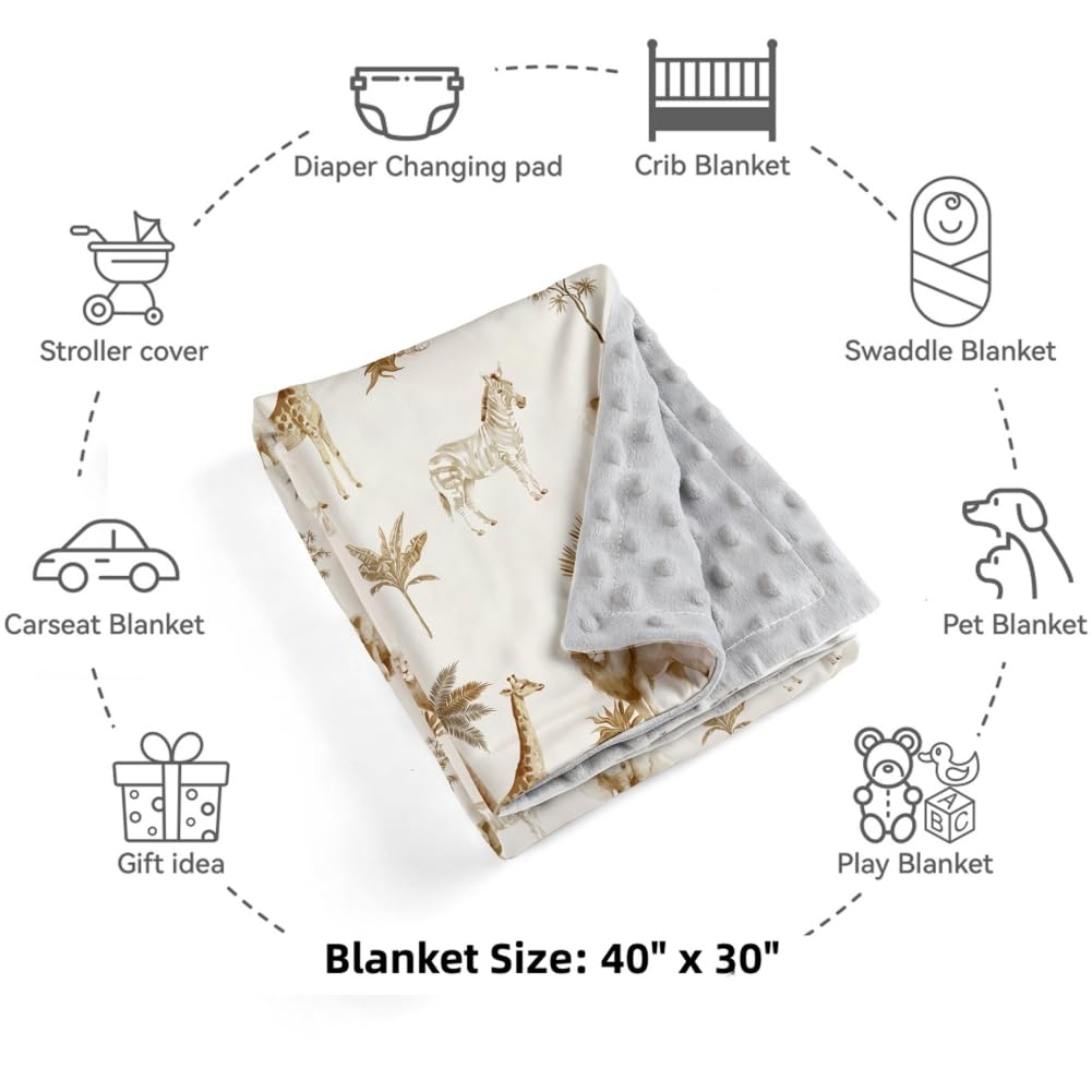 FIGEPO Safari Jungle blanket folded for compact storage and travel