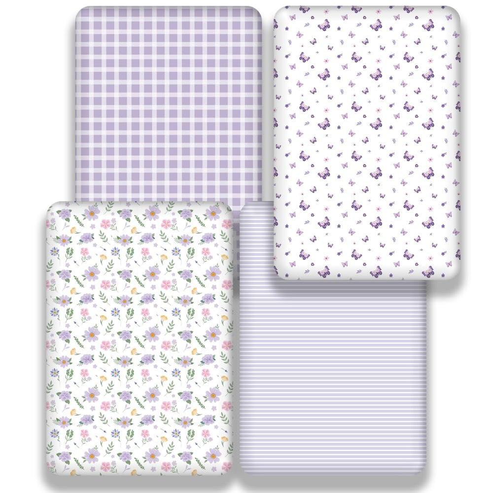 Figepo universal fit crib sheets fit standard cribs and toddler mattresses securely.