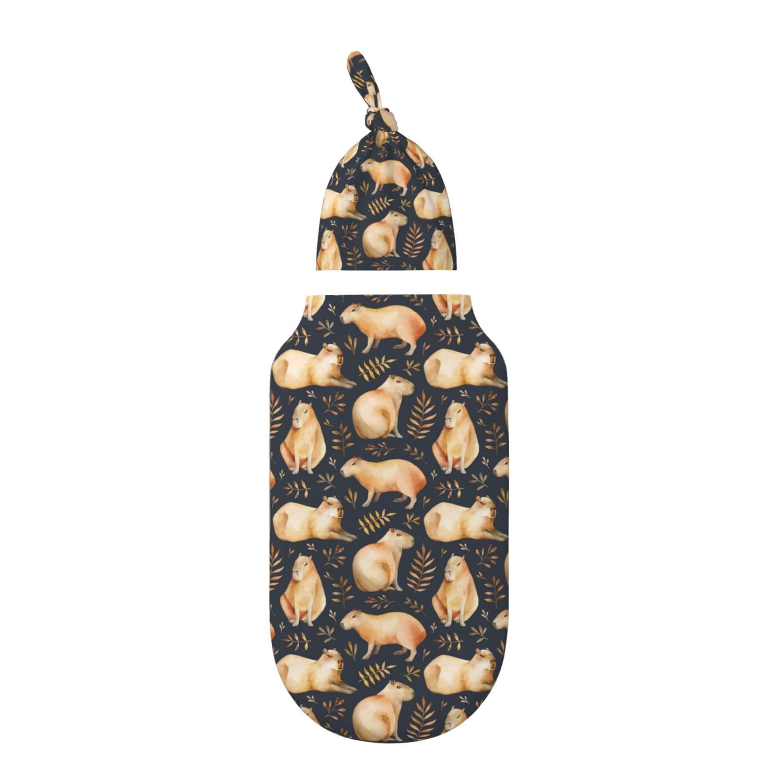 Figtihw Capybaras swaddle blanket 11-4x21 inch size for newborns