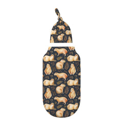 Figtihw Capybaras swaddle blanket 11-4x21 inch size for newborns