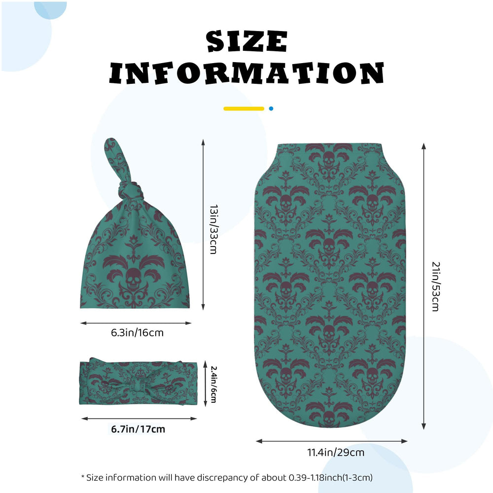 Figtihw skull swaddle blanket pattern variety adds adorable looks for newborn photography.