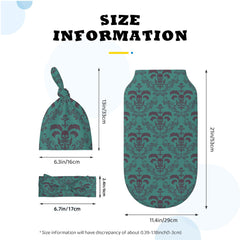 Figtihw skull swaddle blanket pattern variety adds adorable looks for newborn photography.