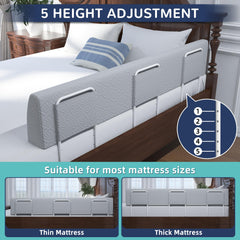 FigTime bed bumper with L-shaped brackets secures the rail firmly