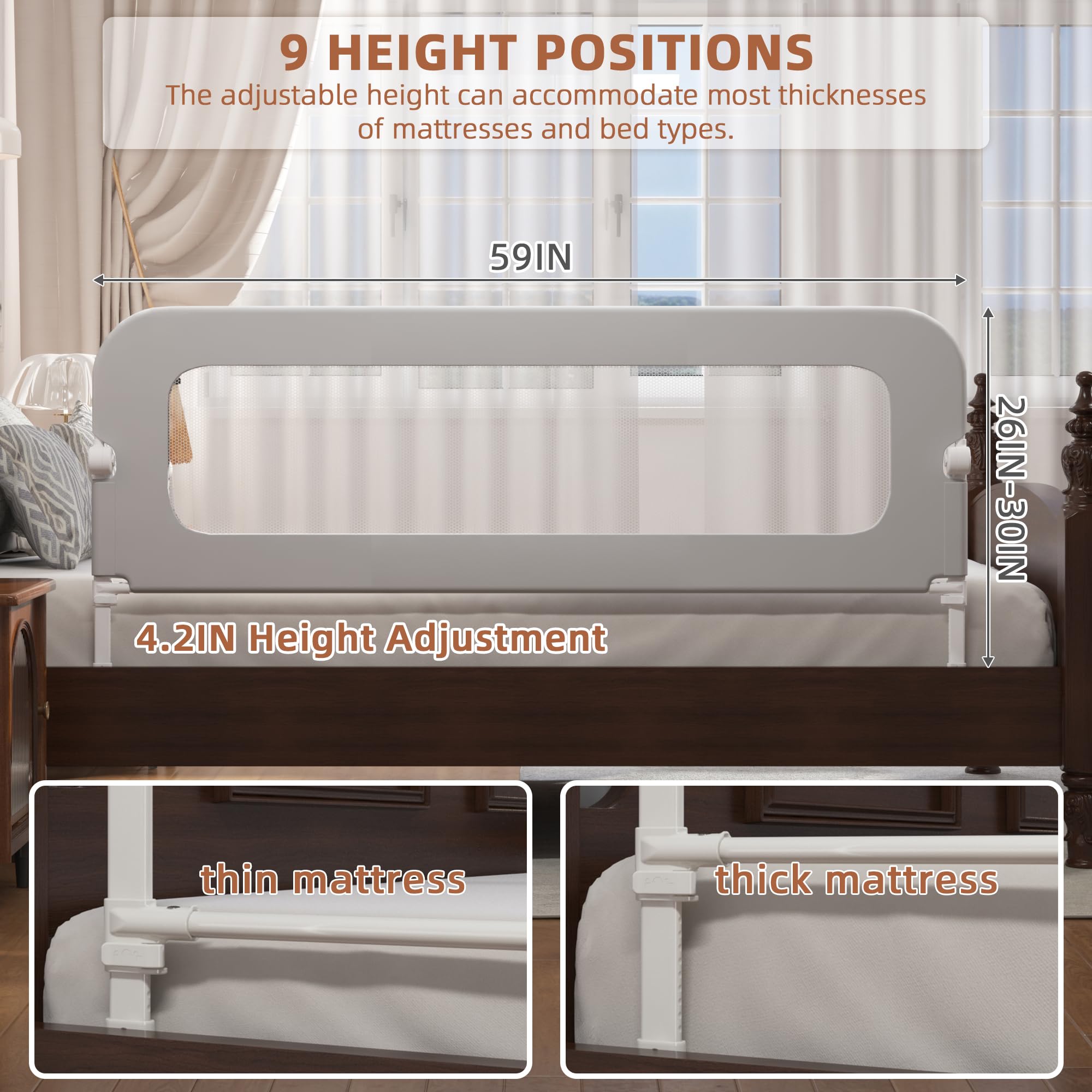 FigTime bed rail anti-collision foam protects active toddlers during night play.