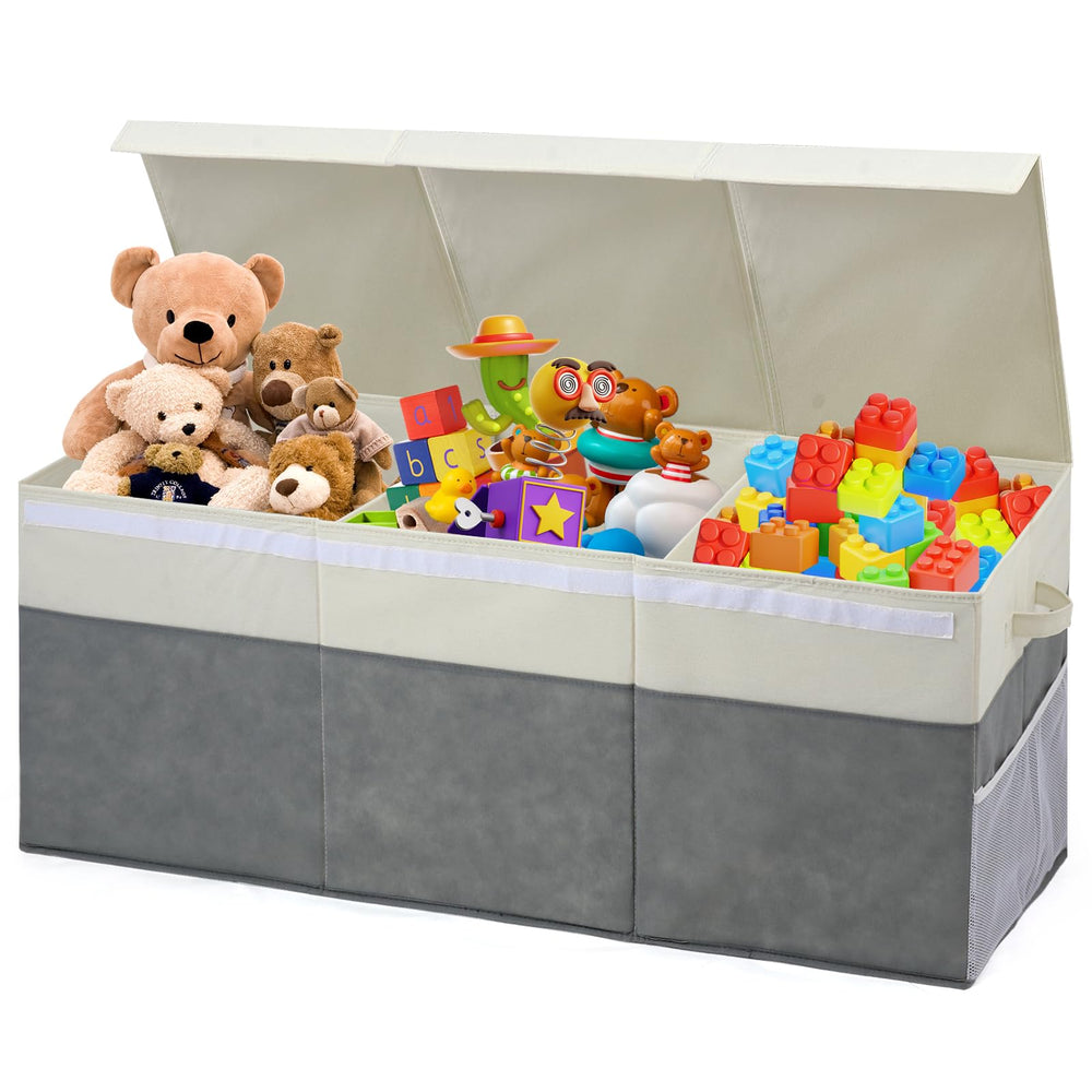 FIIOEOY extra large toy box with lids keeps toys accessible and tidy.