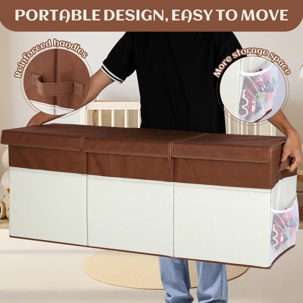 FIIOEOY premium linen fabric construction promises durability and a tidy room aesthetic