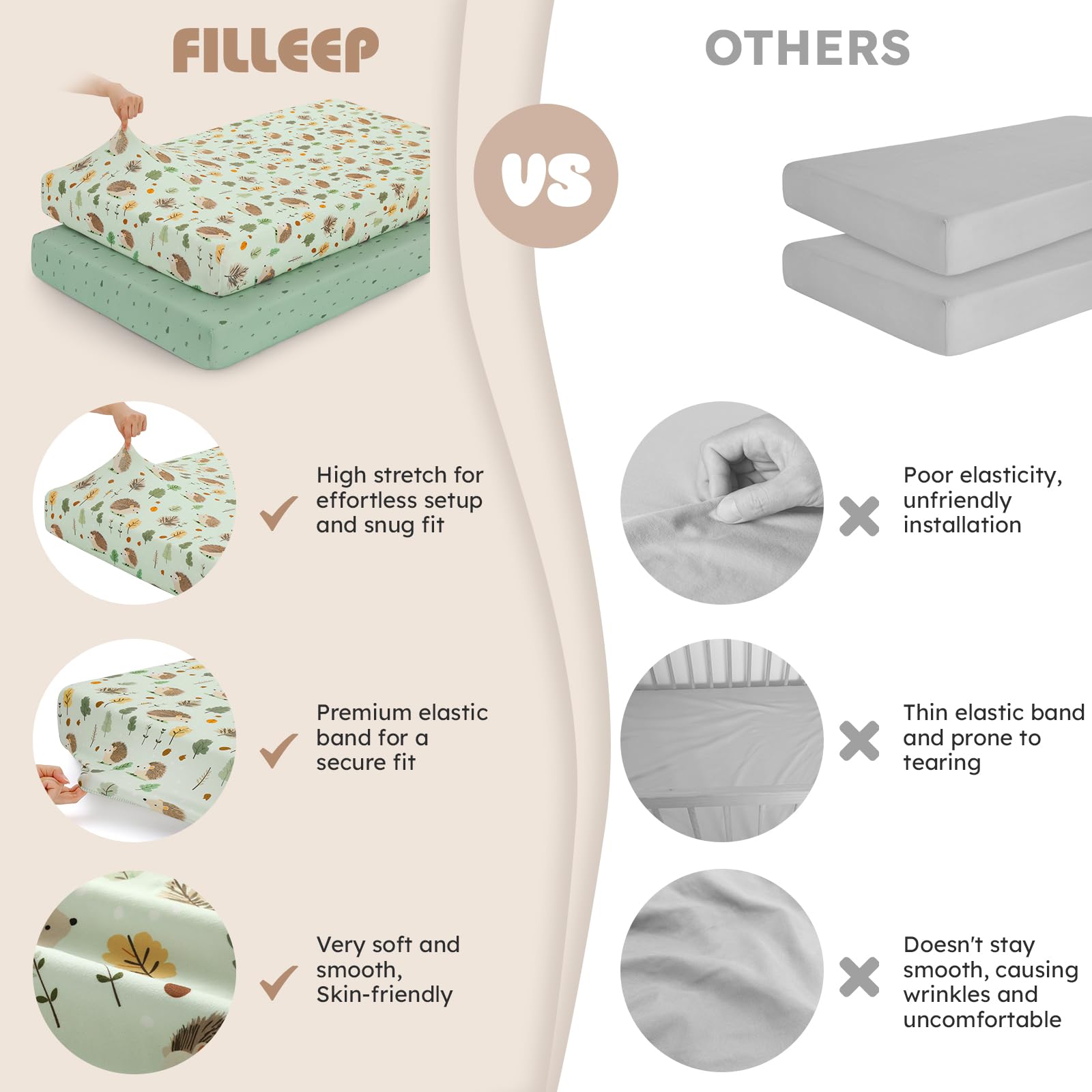 FILLEEP nursery color options image suggests coordinating looks for modern nurseries