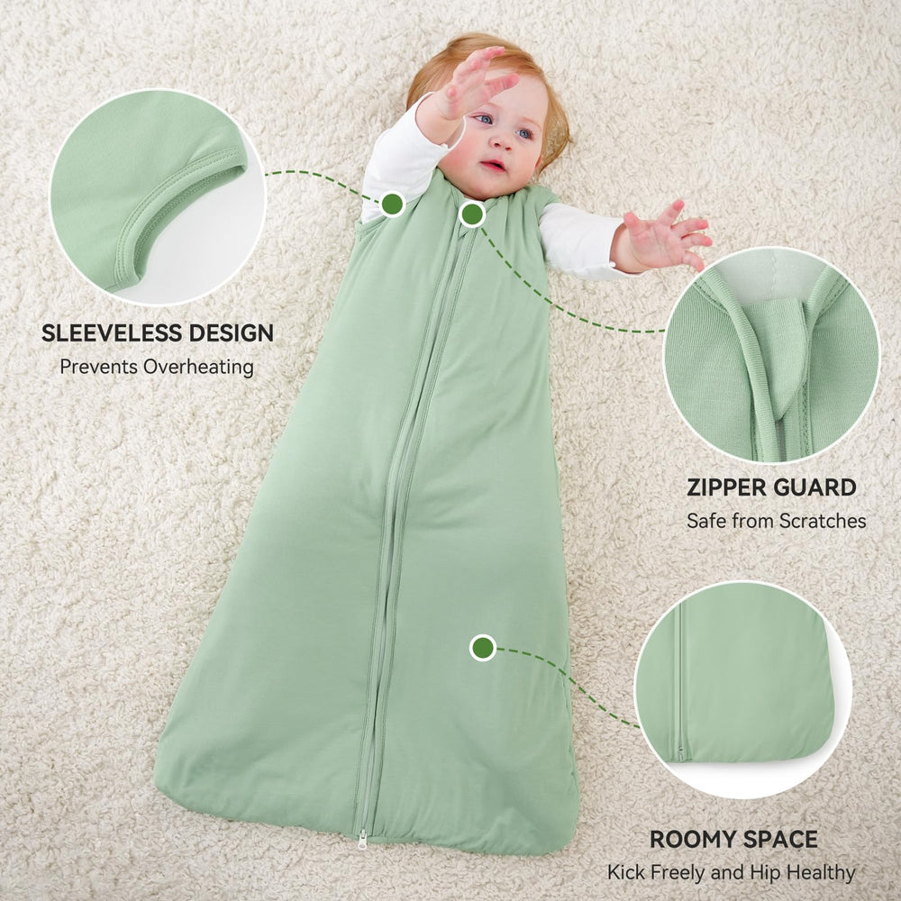 FILLEEP sleep sack two-way zip enabling quick night changes.