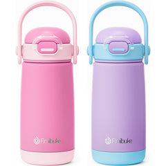 Fimibuke kids bottle with straw lid enables easy one-handed sipping for kids