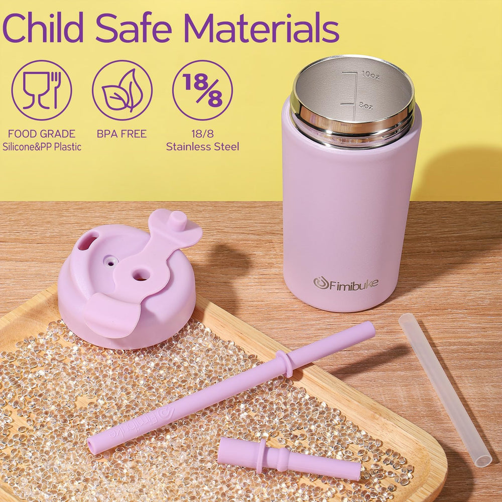 Fimibuke stainless steel 10oz cup; durable, BPA-free kid-friendly drinkware