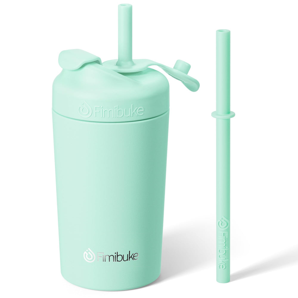 Fimibuke Kids Cups with twist-lock lid showing spill-proof design for on-the-go.
