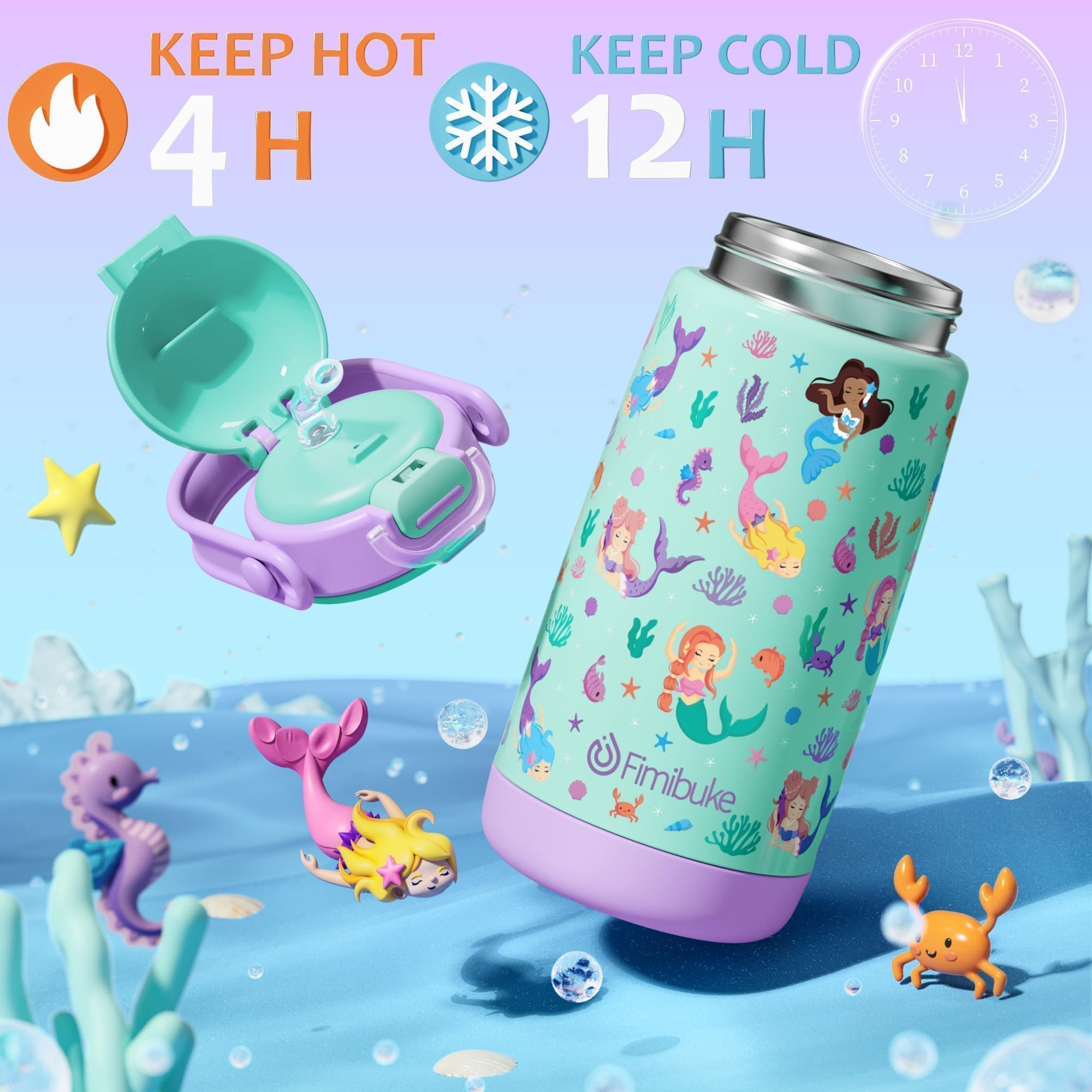 Fimibuke silicone straw detail provides gentle, kid-friendly sipping