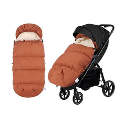 FindXeink waterproof thickened stroller footmuff front view shows warm outer shell.