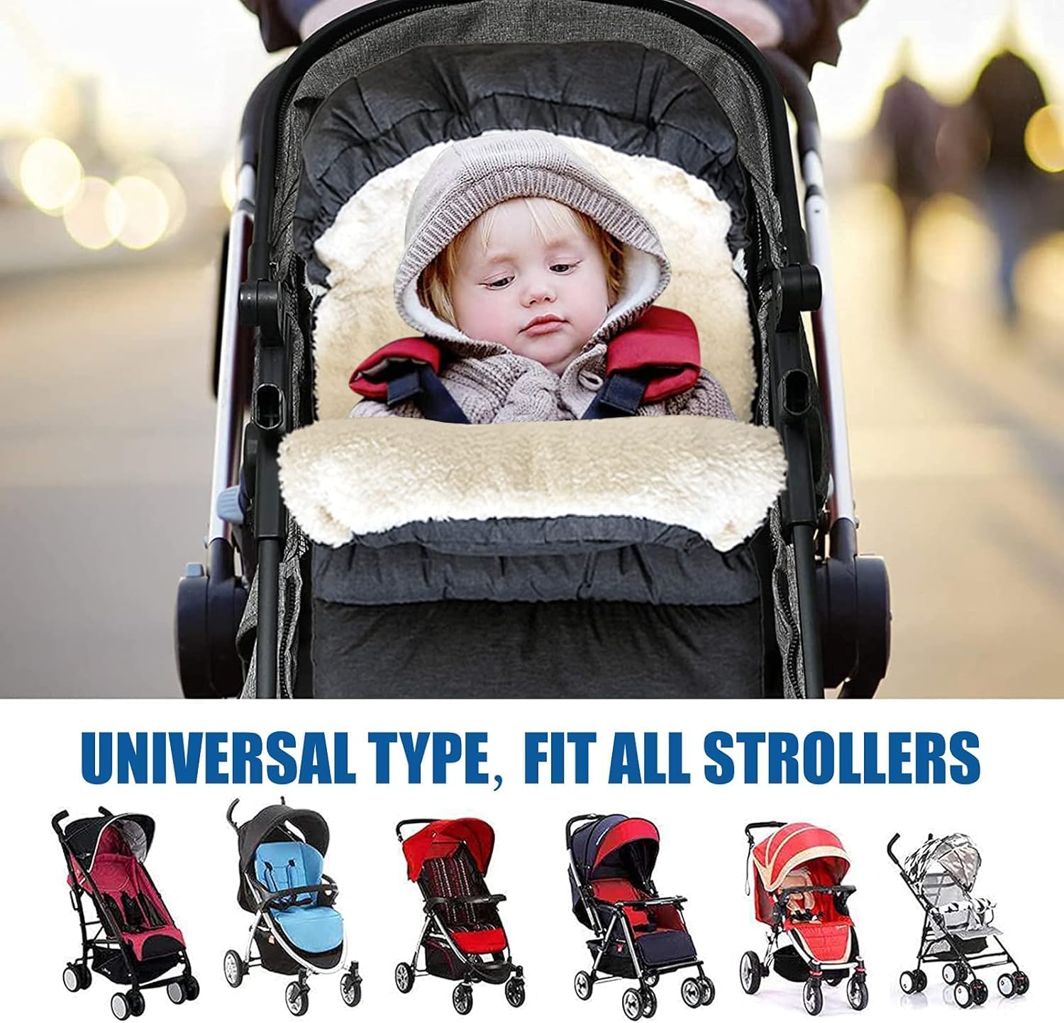 FindXeink winter cover function as a cozy stroller blanket during outings.