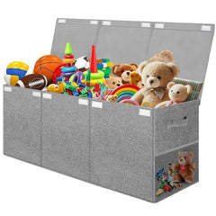 Fineonly extra large toy box lid keeps toys hidden and living spaces tidy.