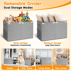 Fineonly toy chest rivet-reinforced handles enable easy transport even when full.