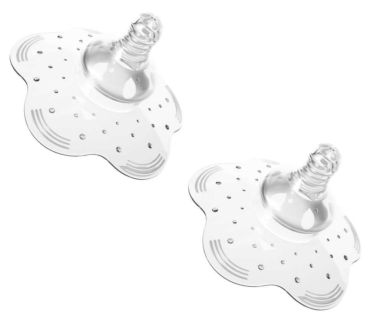Finever nipple shield closeup, premium contact silicone for safe feeding and latch support