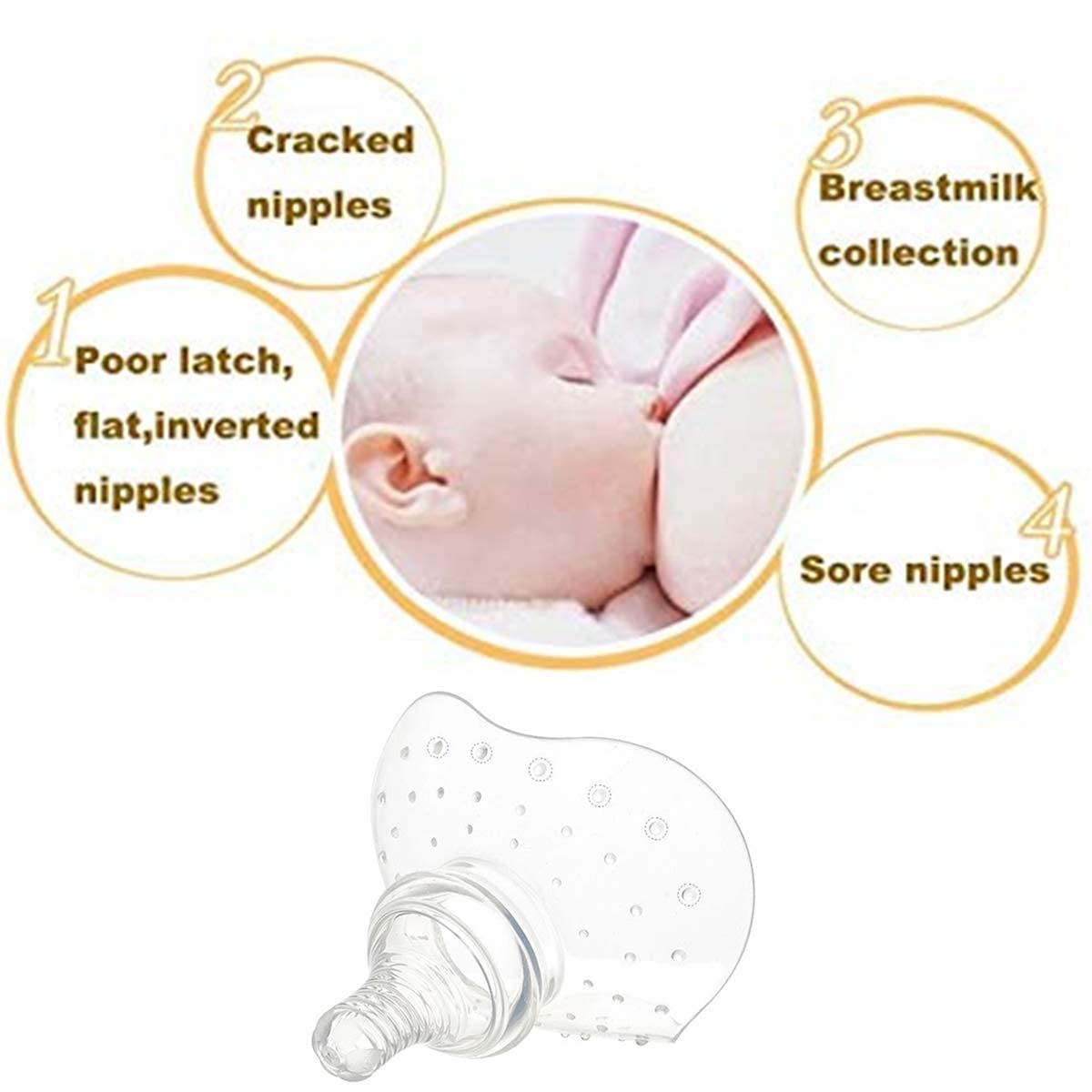 Finever nipple shield smooth milk flow indicates comfortable feeding