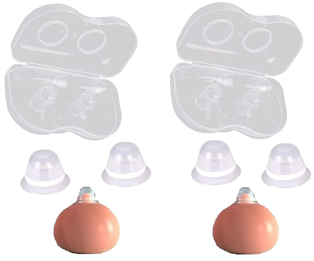 Finever Nipplesuckers two-pair pack shown for inverted nipples and latch readiness.